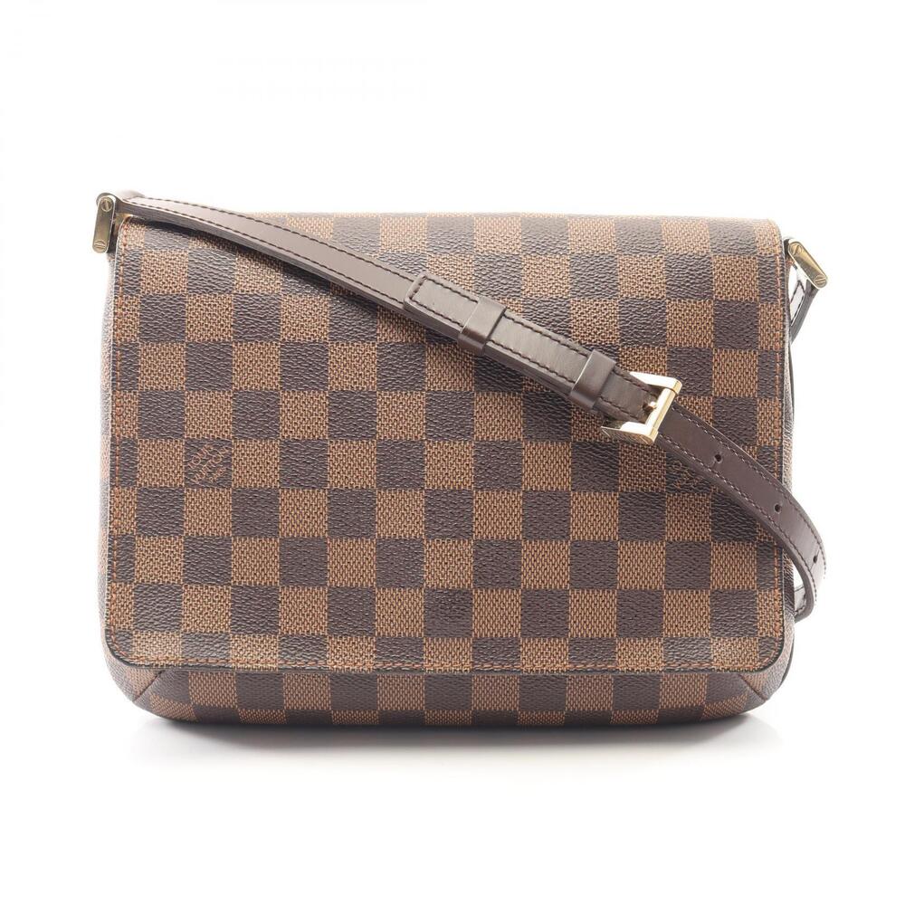 Louis Vuitton Musette Tango Short Strap Shoulder Bag Canvas Leather Damier Brown